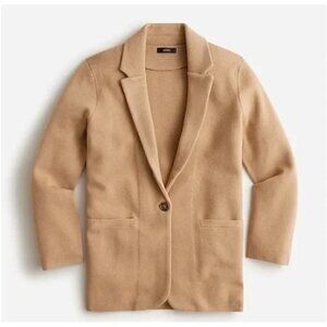 J Crew Cecile Relaxed Sweater Blazer Cardigan Tan Size XXS